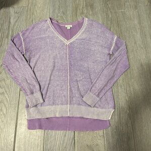 LIKE NEW! Women's Sundance CeCe Lavender Knit V-Neck - SMALL
